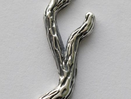 925 Sterling Silver Textured Branch Component