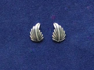 925 Sterling Silver Leaves Component 11 x 7mm ( 1 pair )