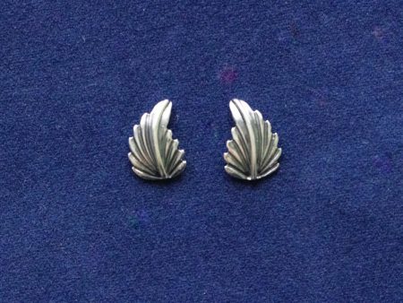 925 Sterling Silver Leaves Component 11 x 7mm ( 1 pair )