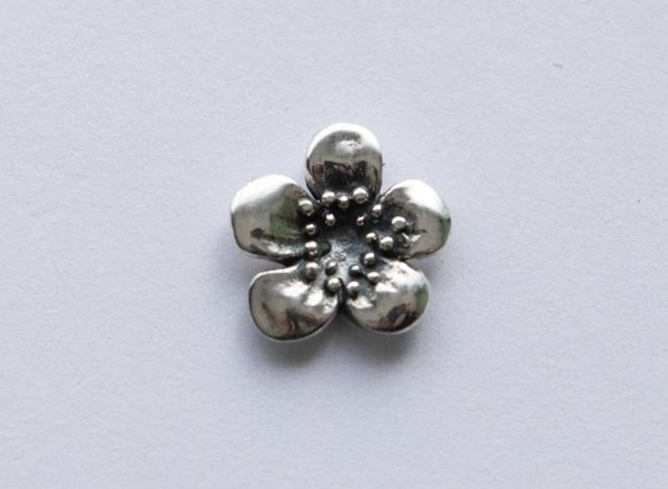 925 Sterling Silver Plum Flower Component