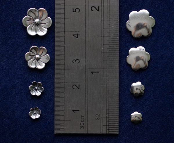 925 Sterling Silver Flower Component - Image 2