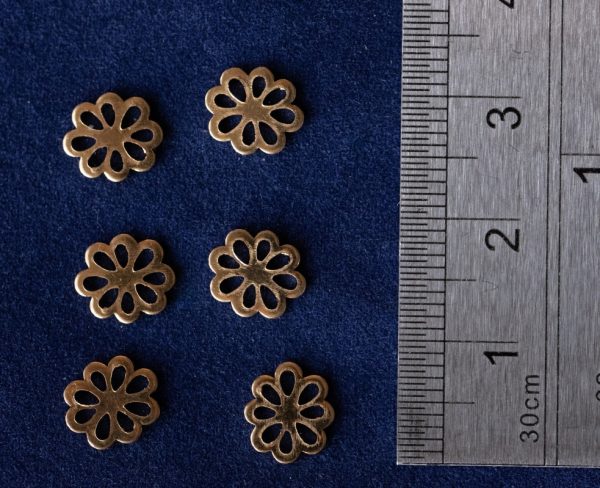 14/20 Yellow Gold-Filled Flower Component (pack of 6)