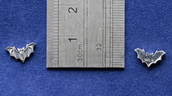 925 Sterling Silver Small Bat Component - Image 2