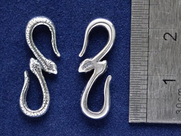 925 Sterling Silver Double-Snake S-Hook Clasp - Image 2