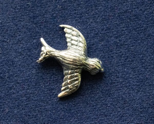 925 Sterling Silver Textured Bird Component