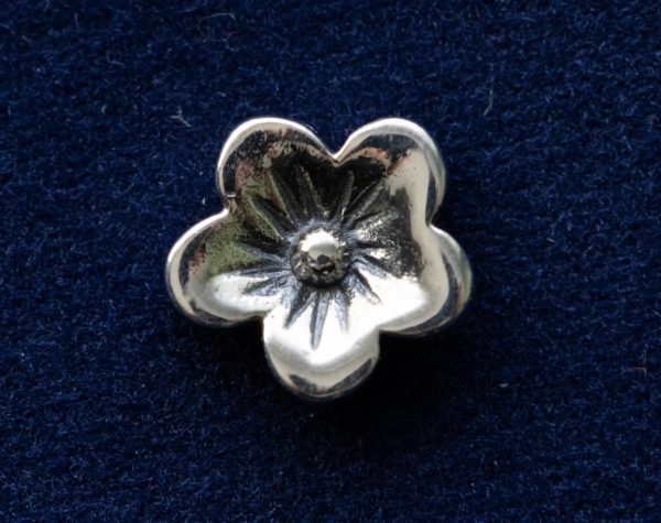 925 Sterling Silver Small Cherry Flower Component 6.9mm