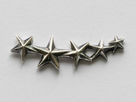 925 Sterling Silver 5-Star Cluster Solderable Component