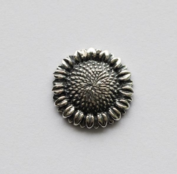 925 Sterling Silver Small Sunflower Solderable Component