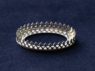 925 Sterling Silver Crown Oval Bezel Cups