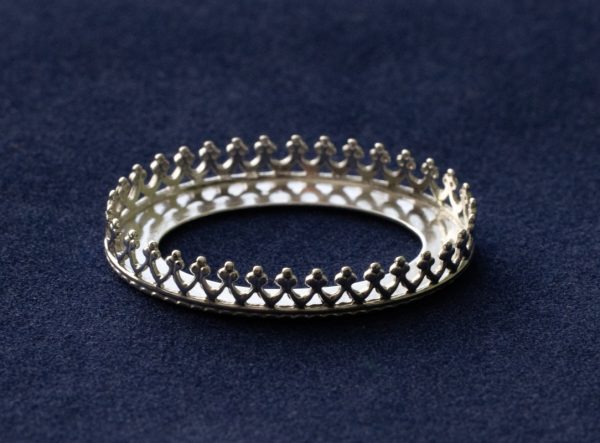 925 Sterling Silver Crown Oval Bezel Cups