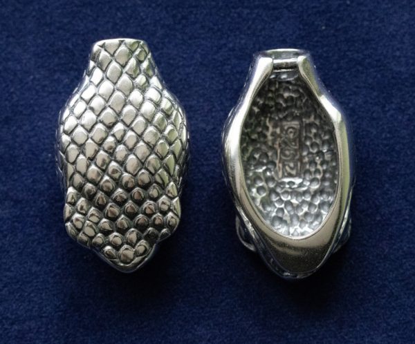 925 Sterling Silver Snake Hook & Eye Clasp ( 1 set ) - Image 2