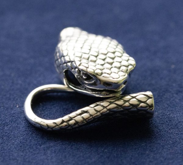 925 Sterling Silver Snake Hook & Eye Clasp ( 1 set ) - Image 4