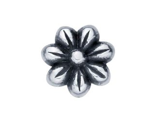 925 Sterling Silver Flower (6.3mm) Component
