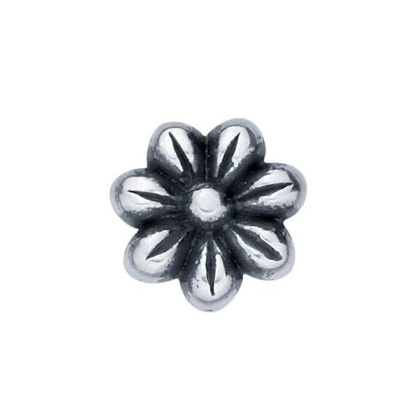 925 Sterling Silver Flower (6.3mm) Component
