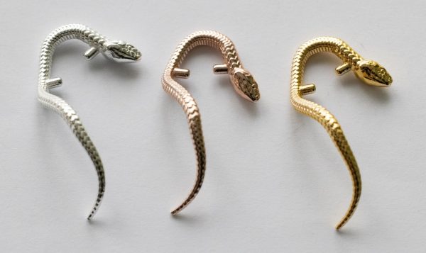 925 Sterling Silver Snake Stone Setting Component