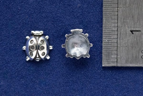 925 Sterling Silver Ladybug Component - Image 2