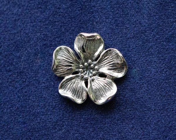 925 Sterling Silver Cherry Flower Component