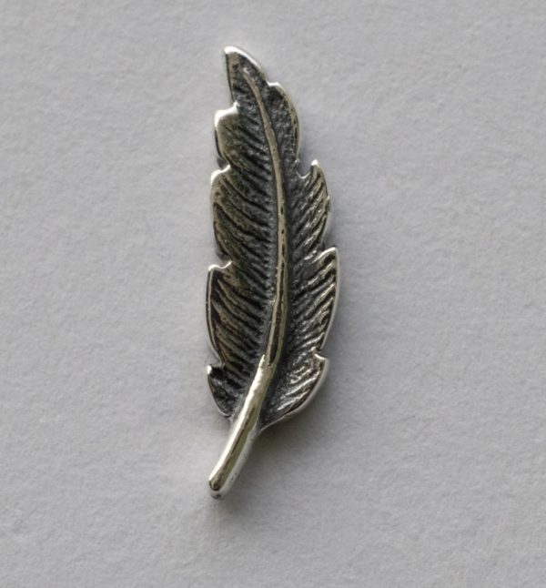 925 Sterling Silver Small Feather Solderable Component