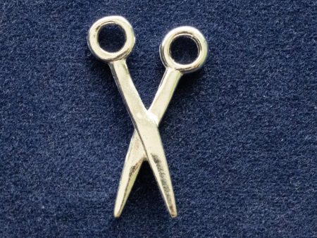 925 Sterling Silver Scissor Component