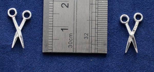 925 Sterling Silver Scissor Component - Image 2