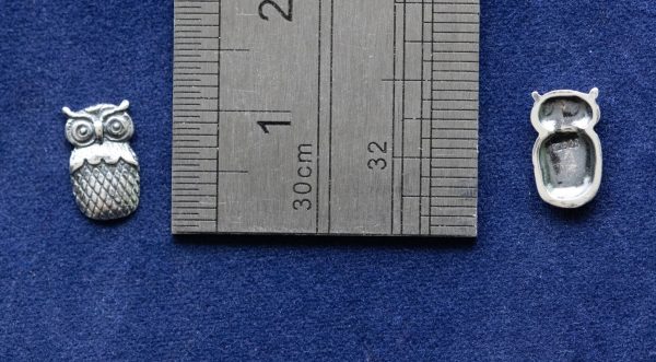 925 Sterling Silver Small Owl Component - Image 2