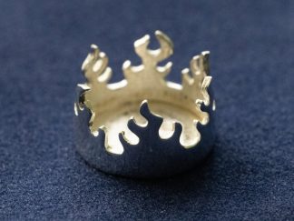 925 Sterling Silver Fire Flame Bezel Cup
