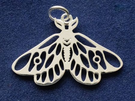 925 Sterling Silver 'Open' Moth Charm