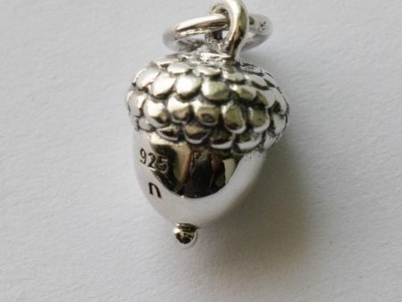925 Sterling Silver Acorn Charm