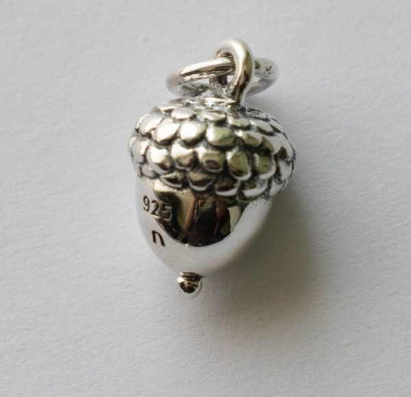 925 Sterling Silver Acorn Charm