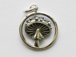925 Sterling Silver Agaric Mushroom Charm