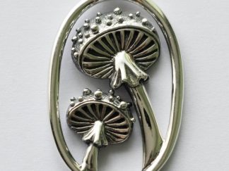 925 Sterling Silver Agaric Mushrooms Pendant