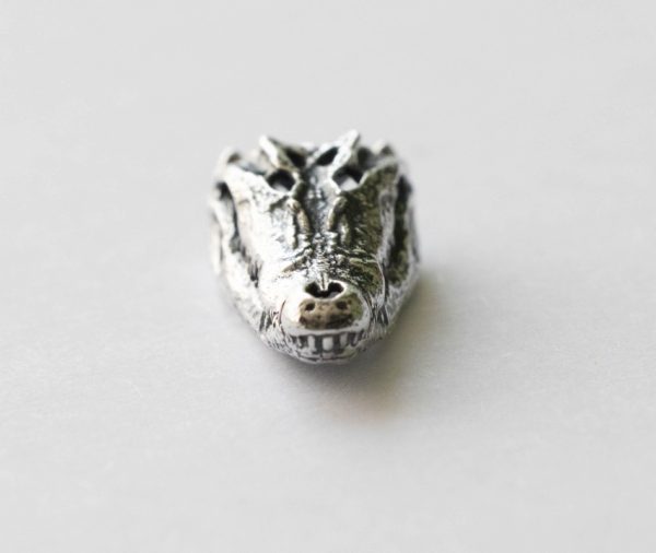925 Sterling Silver Alligator Skull Charm - Image 4