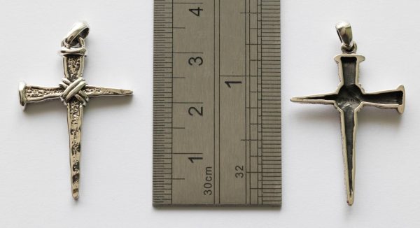 925 Sterling Silver Stake Cross Pendant - Image 2