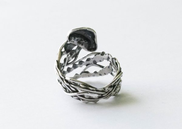 925 Sterling Silver Jellyfish Adjustable Ring - Image 2