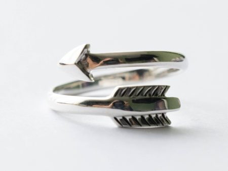 925 Sterling Silver Arrow Adjustable Ring