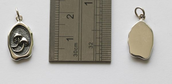 925 Sterling Silver Mushroom Wax Seal Charm - Image 2
