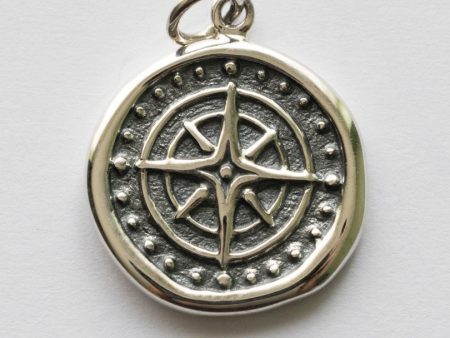 925 Sterling Silver Wax Seal Compass Charm
