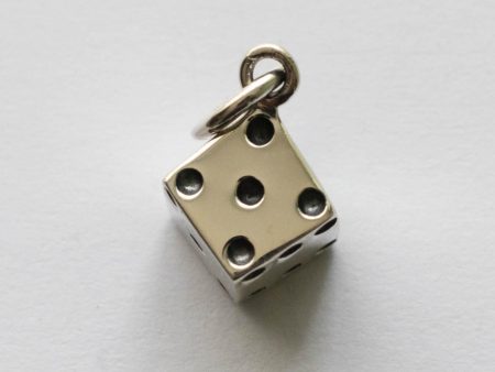 925 Sterling Silver 3D Dice Charm