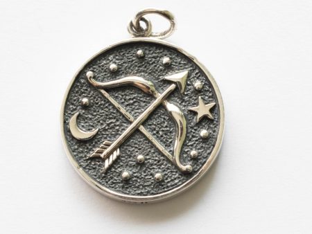 925 Sterling Silver Astrology Sagittarius Pendant