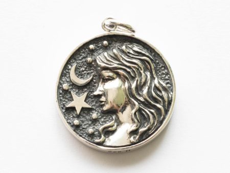 925 Sterling Silver Astrology Virgo Pendant