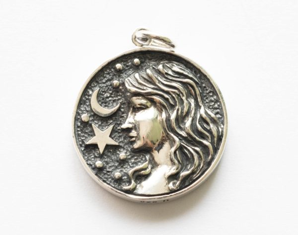 925 Sterling Silver Astrology Virgo Pendant