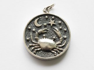 925 Sterling Silver Astrology Cancer Pendant