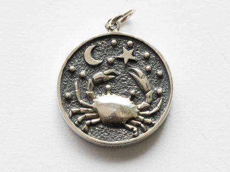 925 Sterling Silver Astrology Cancer Pendant