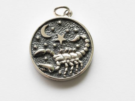 925 Sterling Silver Astrology Scorpio Pendant