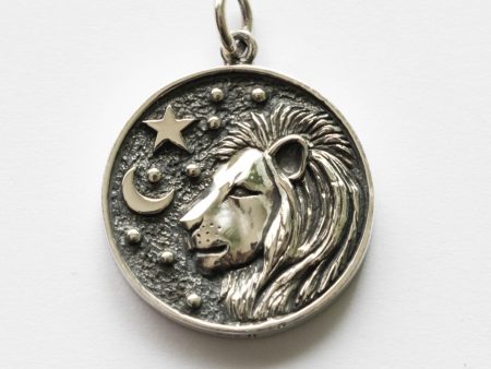 925 Sterling Silver Astrology Leo Pendant