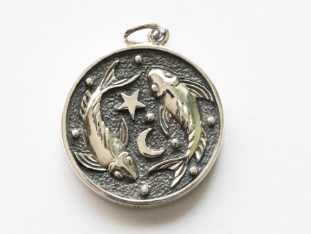 925 Sterling Silver Astrology Pisces Pendant