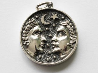 925 Sterling Silver Astrology Gemini Pendant