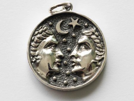 925 Sterling Silver Astrology Gemini Pendant