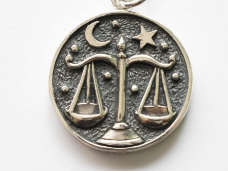 925 Sterling Silver Astrology Libra Pendant