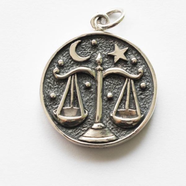 925 Sterling Silver Astrology Libra Pendant